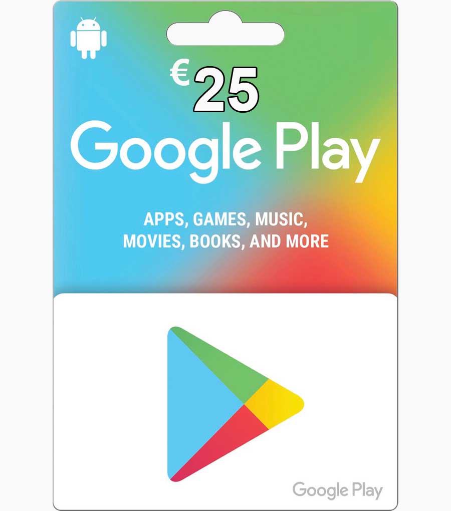 €25 Google Play Gift Card (Europe and Asia) | Google Play Guthaben