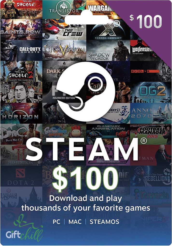 Buy 100$ Steam Gift Card - Instant Online Delivery on