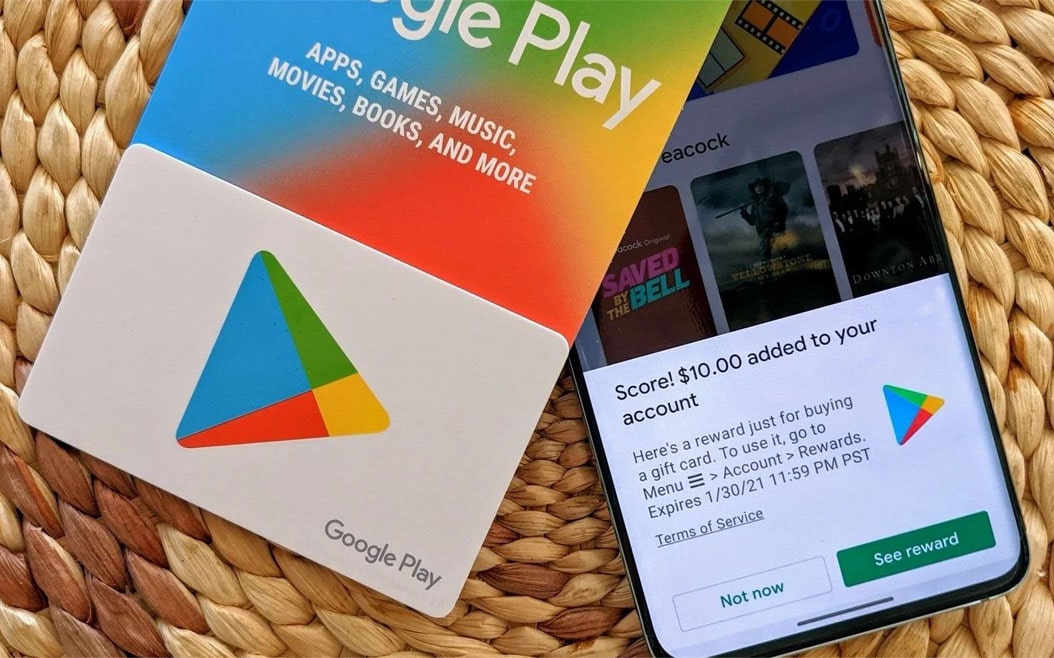 Carte cadeau Google Play £10 GBP