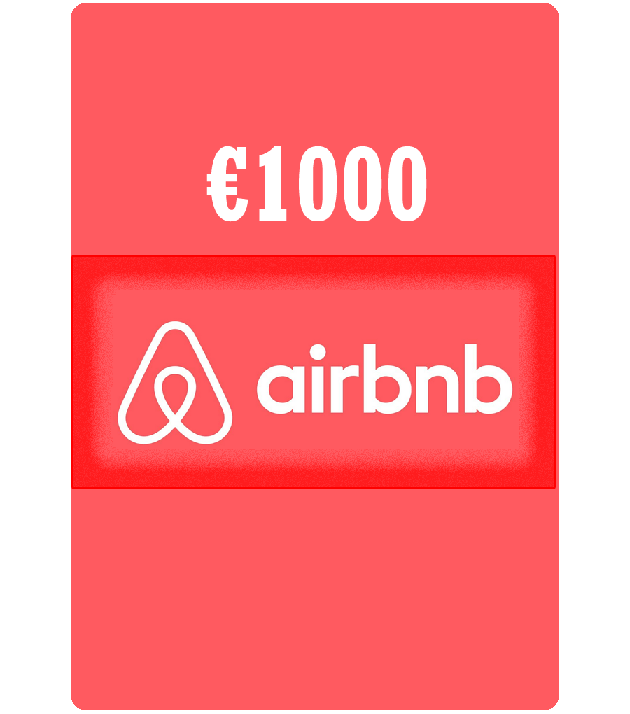 airbnb gift card €1000 europe