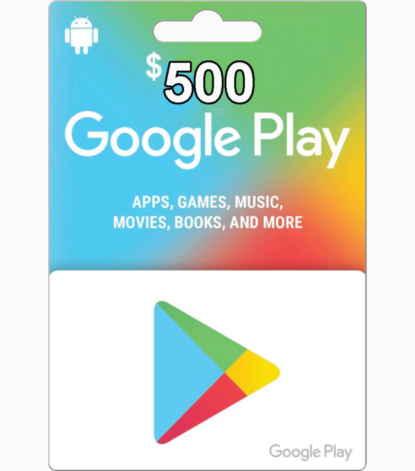 google play gift card 500 usd