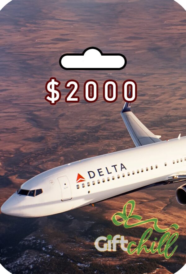 $2000 delta airlines gift card