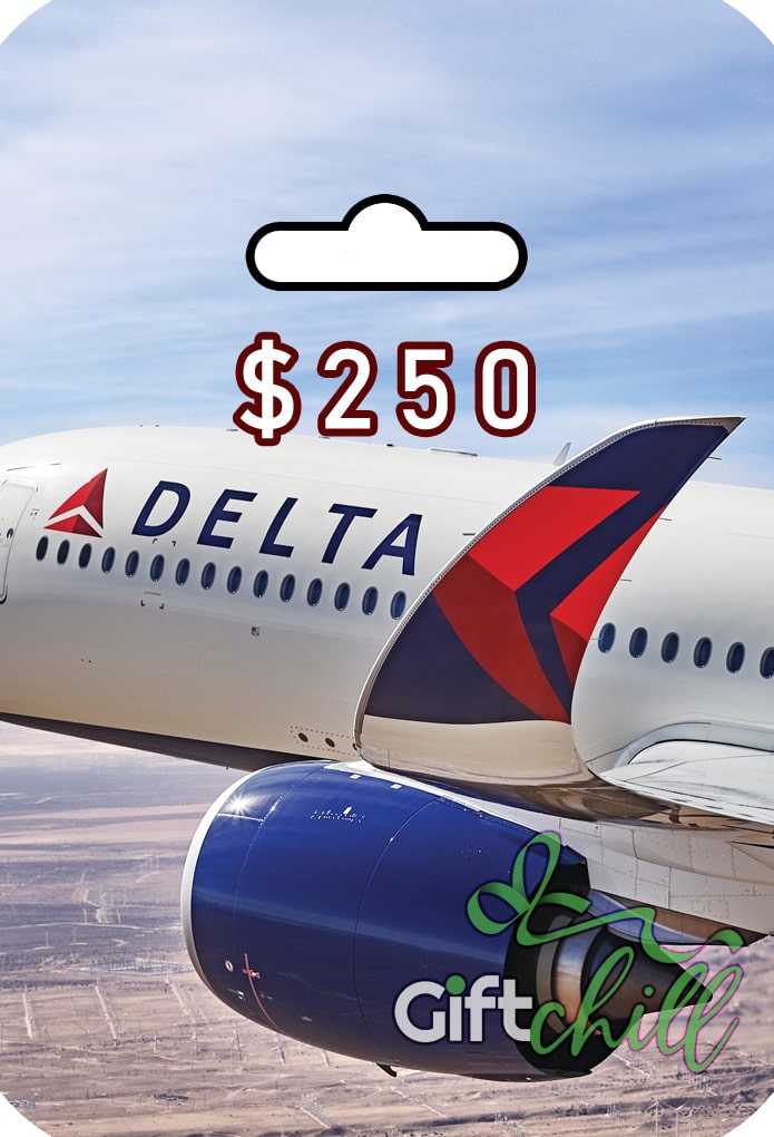 delta airlines gift card $250 travel voucher