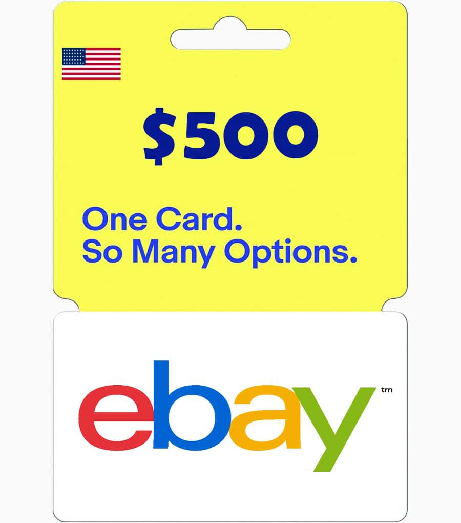 Buy $500 eBay gift card online using Bitcoin cryptocurrency